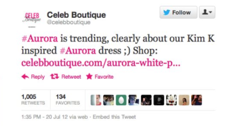 Celeb Boutique original tweet